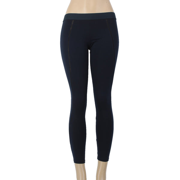 David Lerner AW Pant Chiquedelgado Sz S x 25 Navy Blue Pull On Nylon Spandex