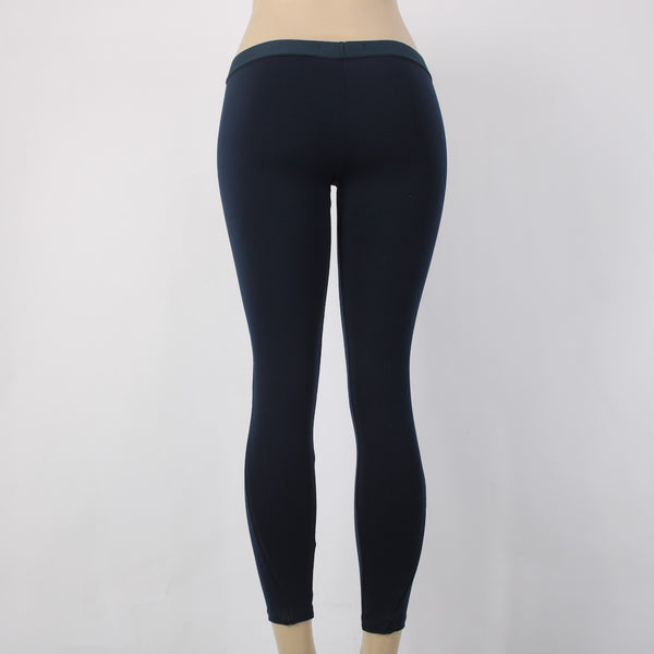 David Lerner AW Pant Chiquedelgado Sz S x 25 Navy Blue Pull On Nylon Spandex