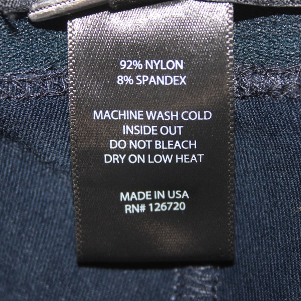 David Lerner AW Pant Chiquedelgado Sz S x 25 Navy Blue Pull On Nylon Spandex