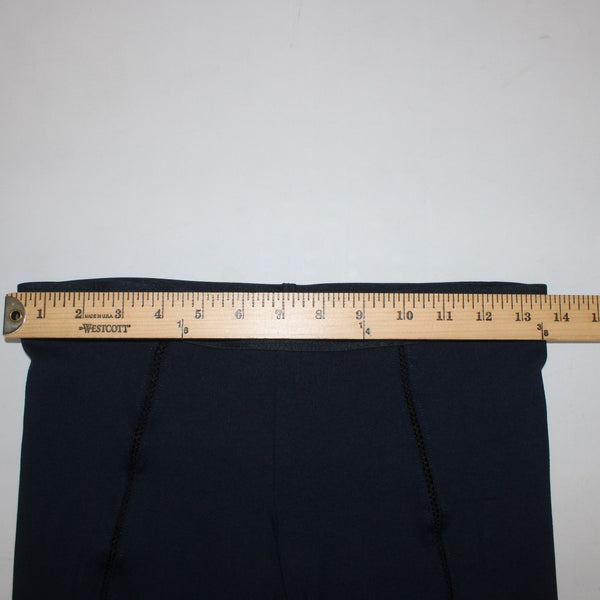 David Lerner AW Pant Chiquedelgado Sz S x 25 Navy Blue Pull On Nylon Spandex