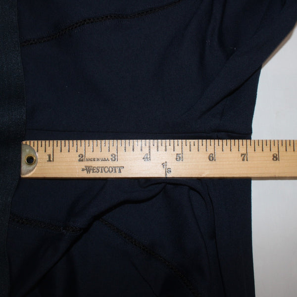 David Lerner AW Pant Chiquedelgado Sz S x 25 Navy Blue Pull On Nylon Spandex