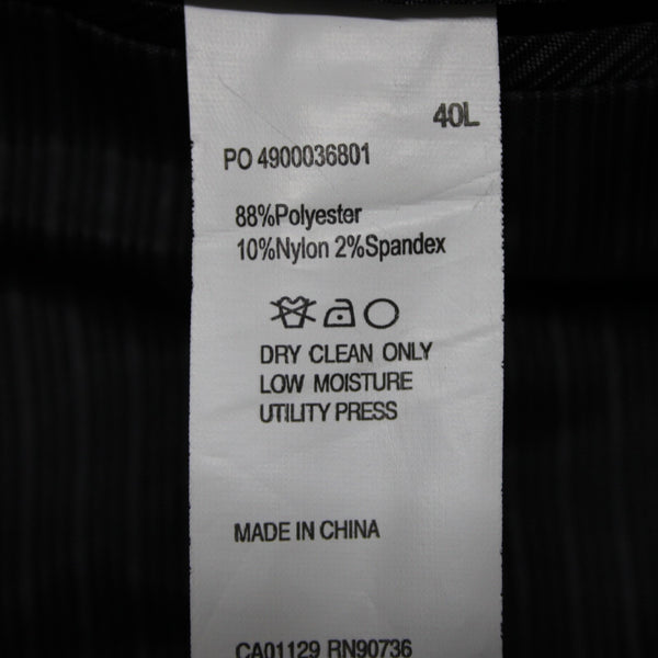 Calvin Klein Sz 40L Dark Gray Fine Wale Corduroy Polyester Blend Blazer Jacket