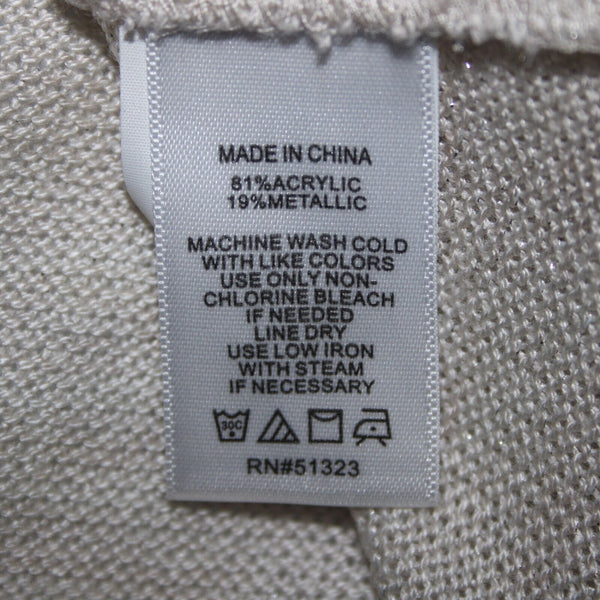 1 State NEW $59 Sz XS Camel Heather Silver Sheer Acrylic Metallic Top