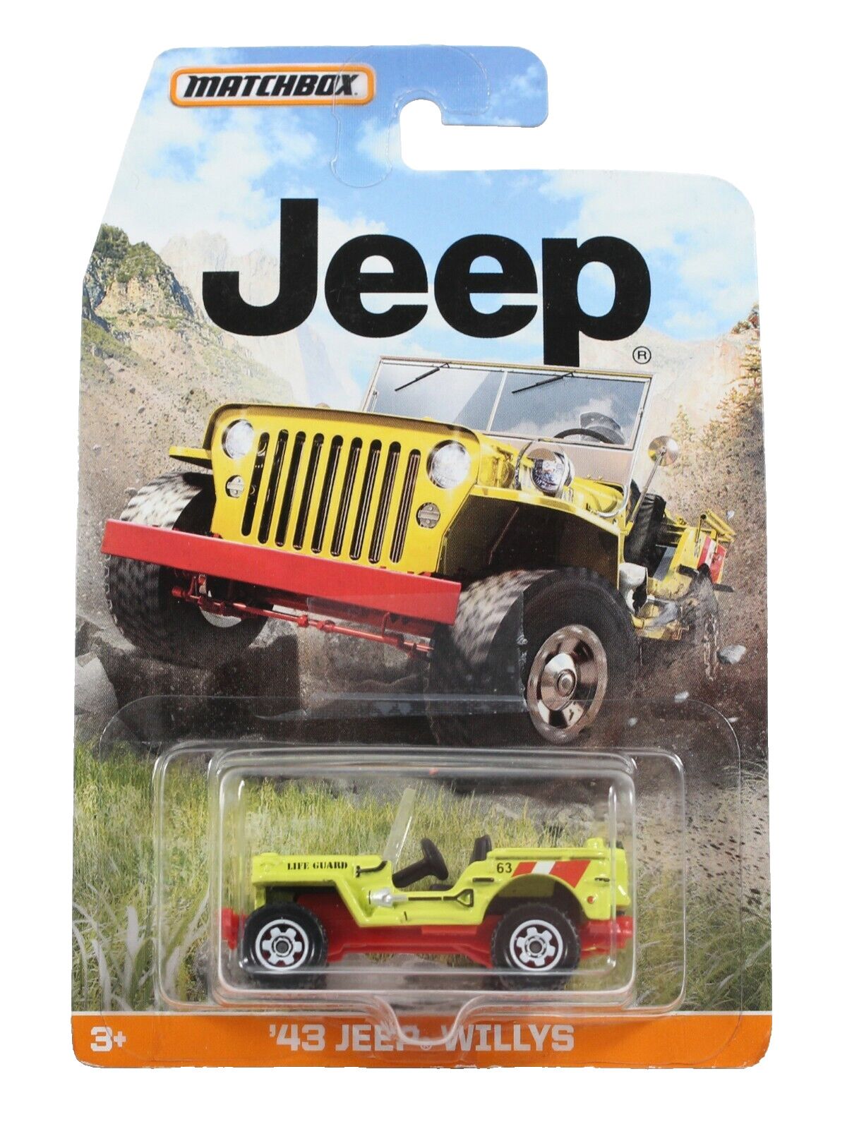 Mattel 2014 NEW Matchbox 1943 Jeep Willys Yellow 2.5" Jeep
