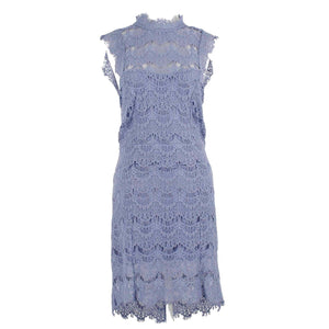 Free People NEW $98 Sz M Light Blue Lake Open Back Lace Cotton Nylon Dress