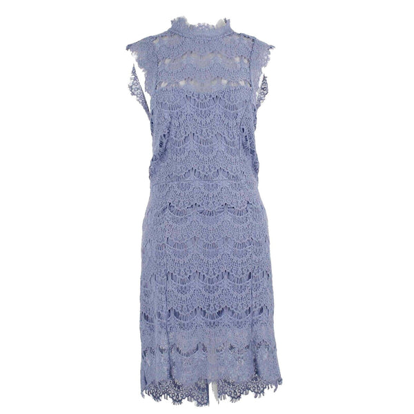 Free People NEW $98 Sz M Light Blue Lake Open Back Lace Cotton Nylon Dress
