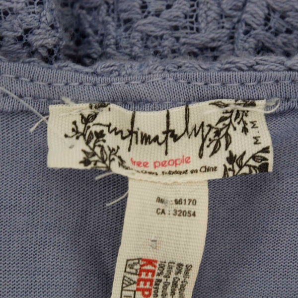 Free People NEW $98 Sz M Light Blue Lake Open Back Lace Cotton Nylon Dress