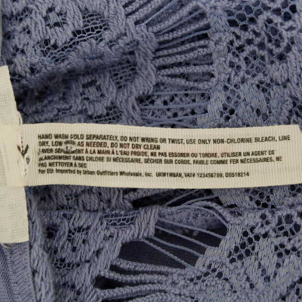 Free People NEW $98 Sz M Light Blue Lake Open Back Lace Cotton Nylon Dress