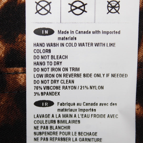 Joseph Ribkoff Pant NEW Sz 16 x 27 Brown Black Animal Print Pull On Viscose Pant