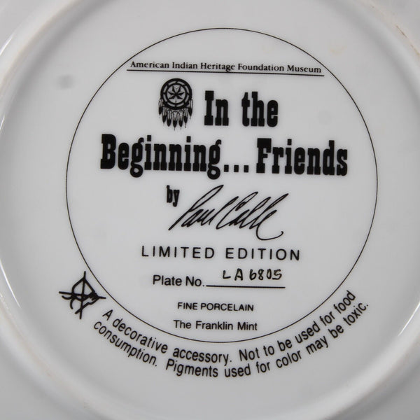 American Indian Heritage Foundation Museum In The Beginning Friends LA6805 Plate