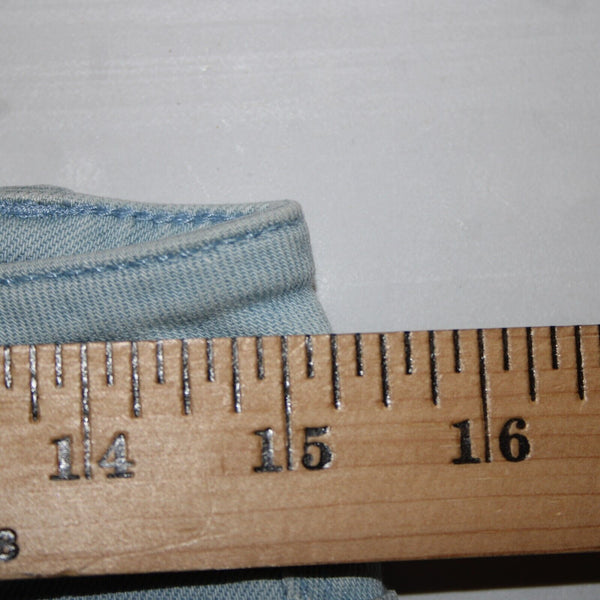 J Jill Denim Authentic Fit Sz 6 x 25 Blue Denim Raw Hem Pockets Cotton Jean