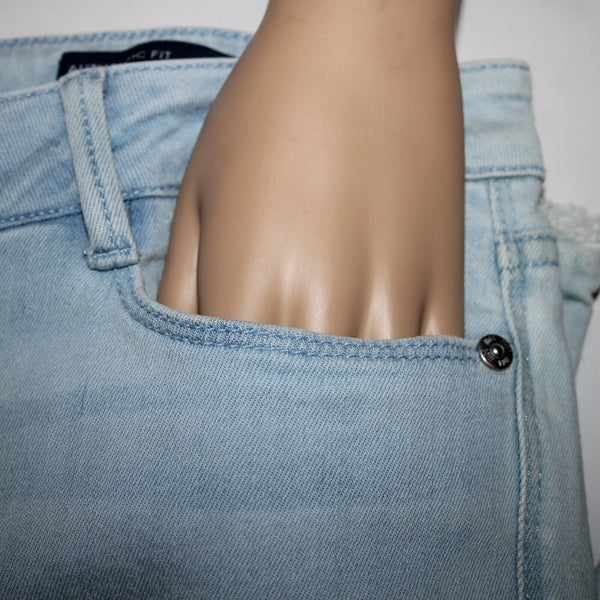 J Jill Denim Authentic Fit Sz 6 x 25 Blue Denim Raw Hem Pockets Cotton Jean