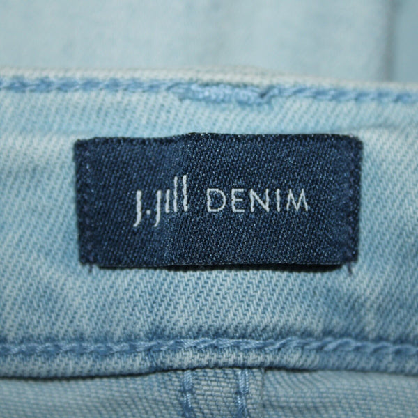 J Jill Denim Authentic Fit Sz 6 x 25 Blue Denim Raw Hem Pockets Cotton Jean