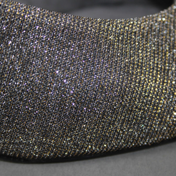 Stuart Weitzman Sz 8 N Silver Gold Sparkle Chic Pump Closed Toe 2.5" Heels