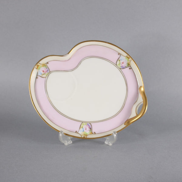 Meito Tea Cup With Saucer 3 Pc Pink White Multi Color Floral Hand Painted Japan