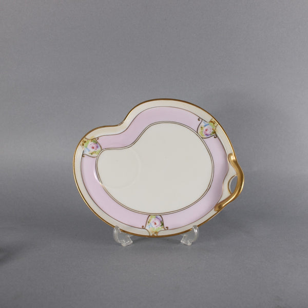 Meito Tea Cup With Saucer 3 Pc Pink White Multi Color Floral Hand Painted Japan