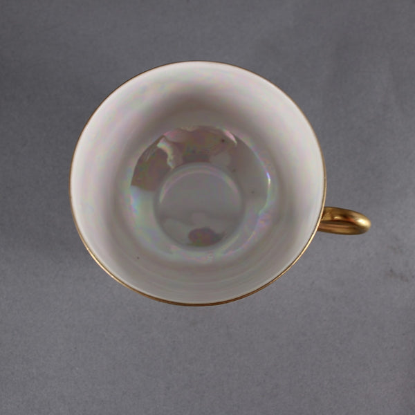 Meito Tea Cup With Saucer 3 Pc Pink White Multi Color Floral Hand Painted Japan