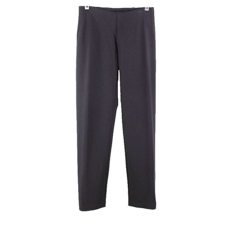 Eileen Fisher Sz XS Black Stretch Rayon Nylon Blend Bodycon Knit Casual Pants