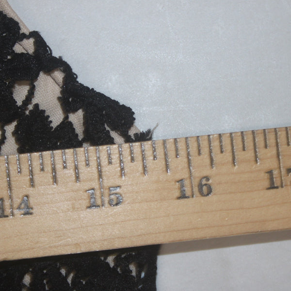 Love X Design Dress NEW $47 Sz M Black Tan Embroidered Eyelets 100% Poly