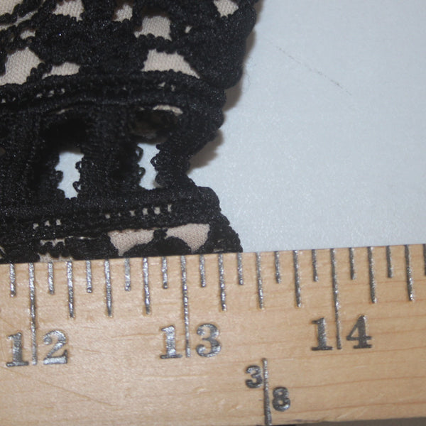 Love X Design Dress NEW $47 Sz M Black Tan Embroidered Eyelets 100% Poly