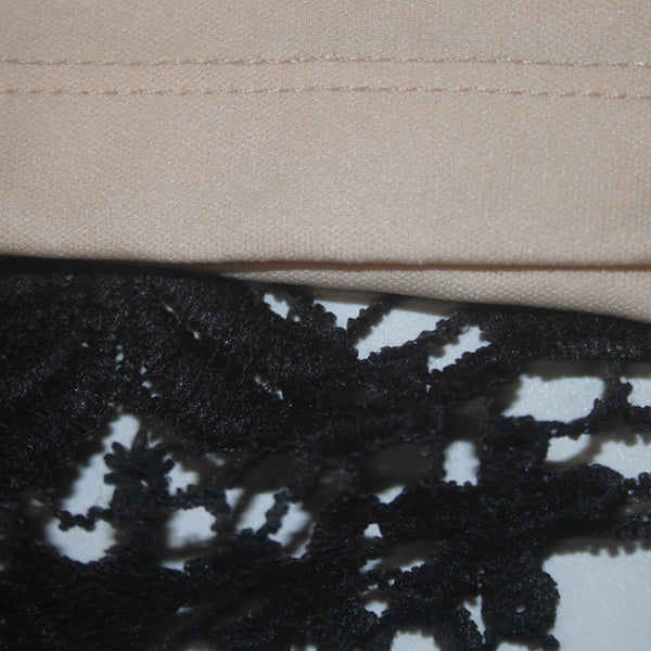 Love X Design Dress NEW $47 Sz M Black Tan Embroidered Eyelets 100% Poly