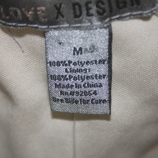 Love X Design Dress NEW $47 Sz M Black Tan Embroidered Eyelets 100% Poly