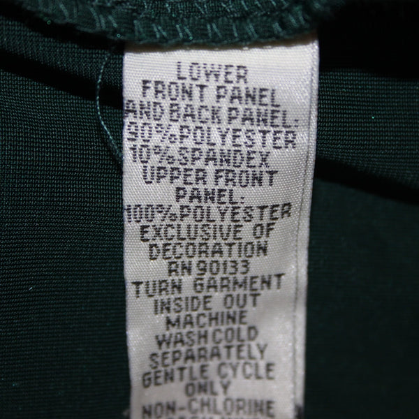 Bob Mackie Top NEW Sz XL Green Black Velour Embroidered Polyester Spandex Top