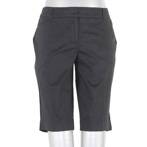 White House Black Market NEW Sz 2 X 11.5 Black Cotton Spandex Poly Bermuda Short