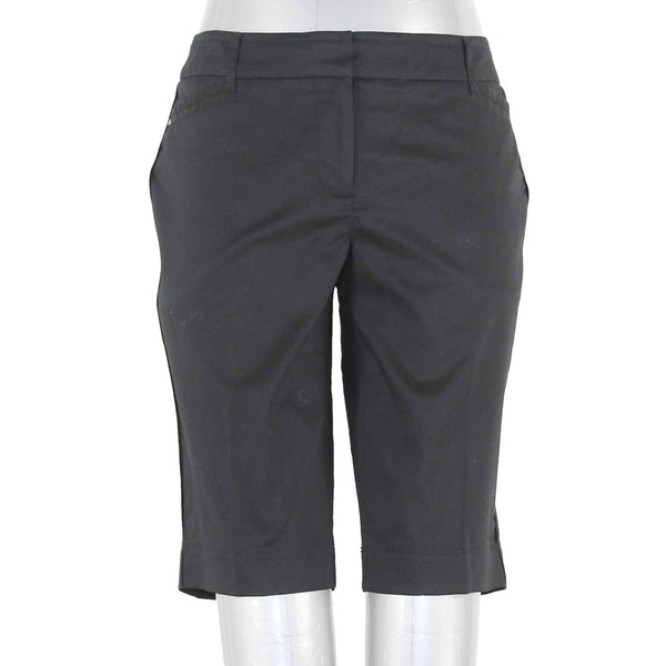 White House Black Market NEW Sz 2 X 11.5 Black Cotton Spandex Poly Bermuda Short