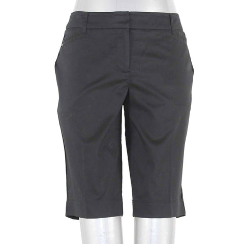 White House Black Market NEW Sz 2 X 11.5 Black Cotton Spandex Poly Bermuda Short