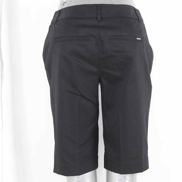 White House Black Market NEW Sz 2 X 11.5 Black Cotton Spandex Poly Bermuda Short