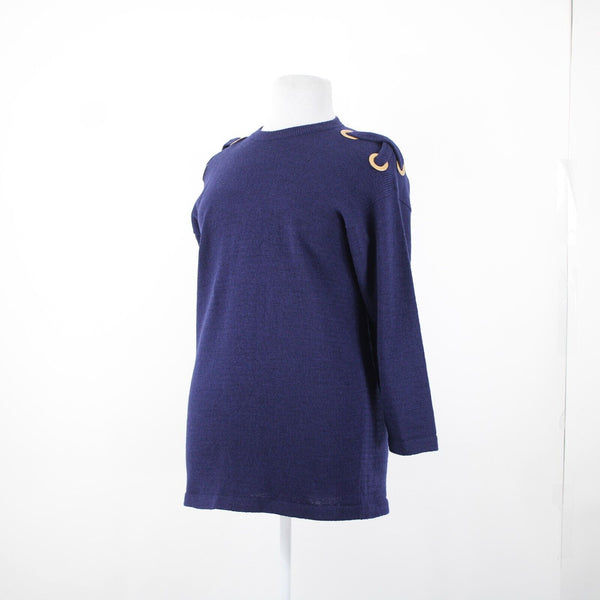 St John? Santana No Size Navy Blue Bronze No Fabric Label Sweater