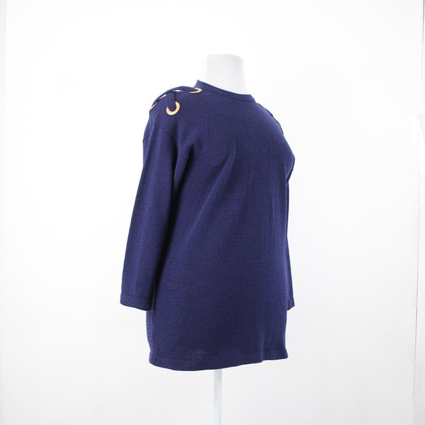 St John? Santana No Size Navy Blue Bronze No Fabric Label Sweater