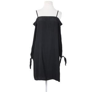 Ella Moss Sz M Black Off Shoulders Pull Over 100% Polyester Dress
