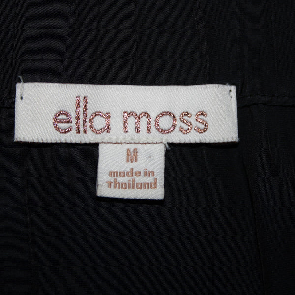 Ella Moss Sz M Black Off Shoulders Pull Over 100% Polyester Dress