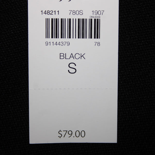 J Jill NEW $79 Sz S Black Collar Linen Rayon Wrap Sweater