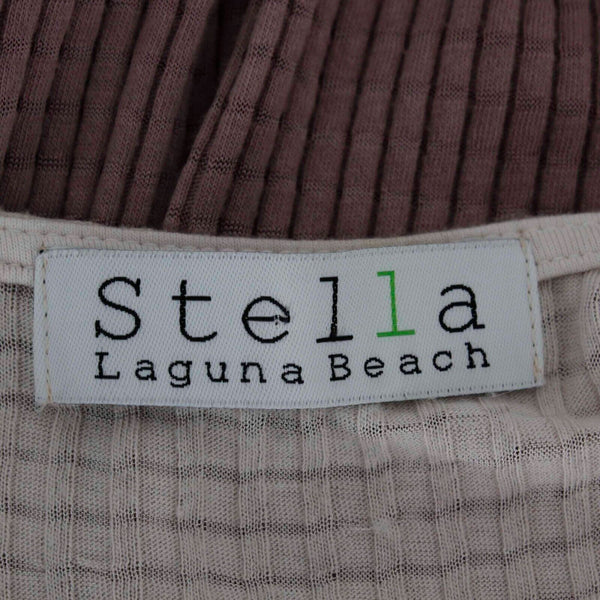 Stella Sz M Pink Rose Ombre Cold Shoulder Aysmm Rayon Cotton Top