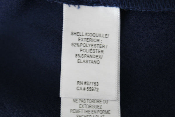 Laundry Shelli Segal Sz 12 Navy Blue Zipper Detail Poly Spandex Lined Dress