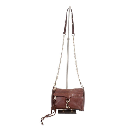 Rebecca Minkoff 6 x 9 x 2 Burgundy Leather Goldtone Hardware Zip Crossbody Purse