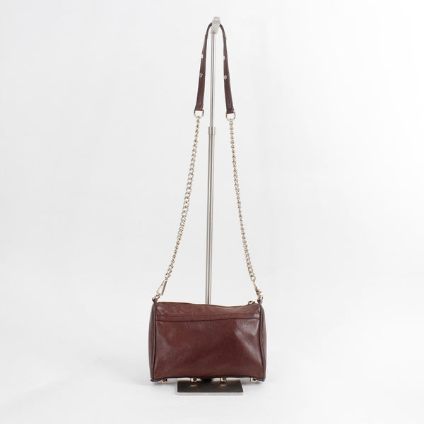 Rebecca Minkoff 6 x 9 x 2 Burgundy Leather Goldtone Hardware Zip Crossbody Purse