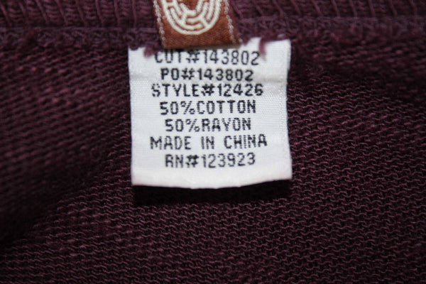 XCVI Sz XS Purple Asymmetrical Drop Shoulder Pullover Cotton Rayon Sweater