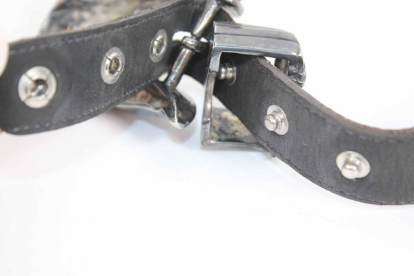 Vicenza Sport Sz 26 Brown Croco Embossed Silver Buckle Calfskin Belt