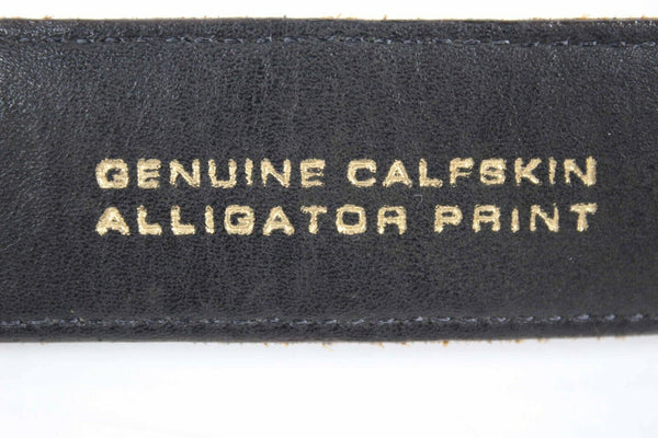 Vicenza Sport Sz 26 Brown Croco Embossed Silver Buckle Calfskin Belt