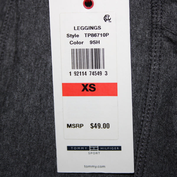 Tommy Hilfiger NEW Sport Sz XS x 27 Gray Navy Stripe Compression Cotton Pant
