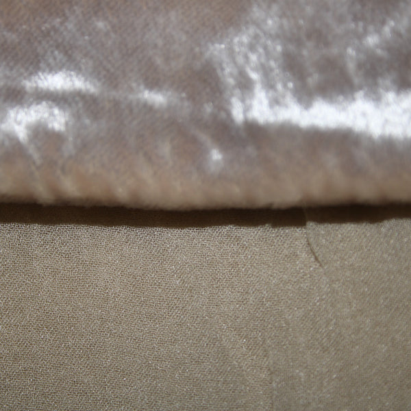 Ralph Lauren Dress Sz 3 Pink Tan Velour Asymmetrical Viscose Silk Dress
