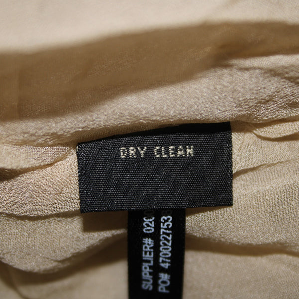Ralph Lauren Dress Sz 3 Pink Tan Velour Asymmetrical Viscose Silk Dress