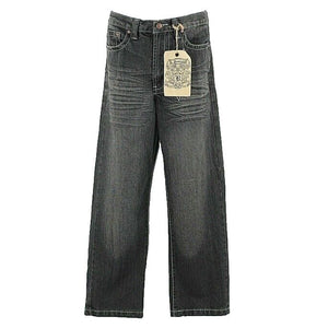 Brooklyn Xpress 16 x 29 Distressed Charcoal Cotton Boys Straight Leg Jean