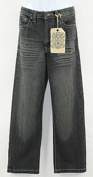 Brooklyn Xpress 16 x 29 Distressed Charcoal Cotton Boys Straight Leg Jean