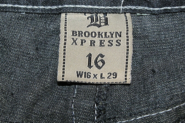 Brooklyn Xpress 16 x 29 Distressed Charcoal Cotton Boys Straight Leg Jean