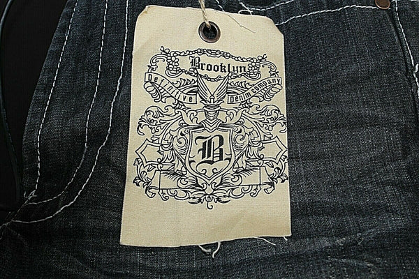 Brooklyn Xpress 16 x 29 Distressed Charcoal Cotton Boys Straight Leg Jean